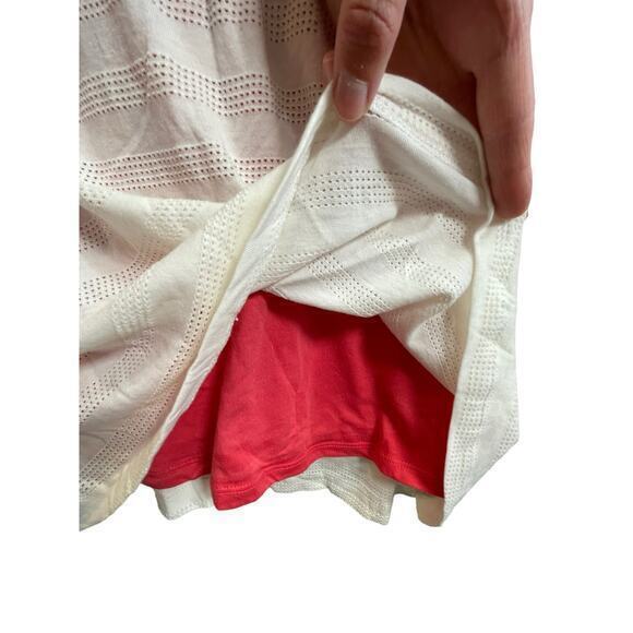 NWT ROXY Big Girls' Tea Time Dress White Crochet Top Dress & Coral‎ Tank Under - Picture 9 of 13